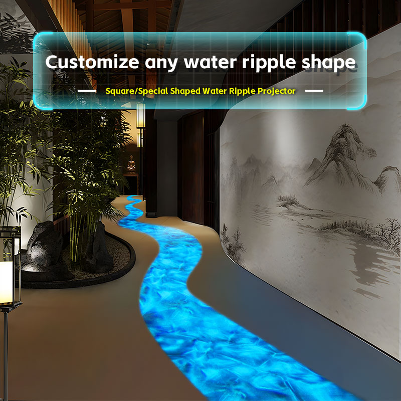 Outdoor Lighting Effects - Square Water Ripple Projector Dynamic Water