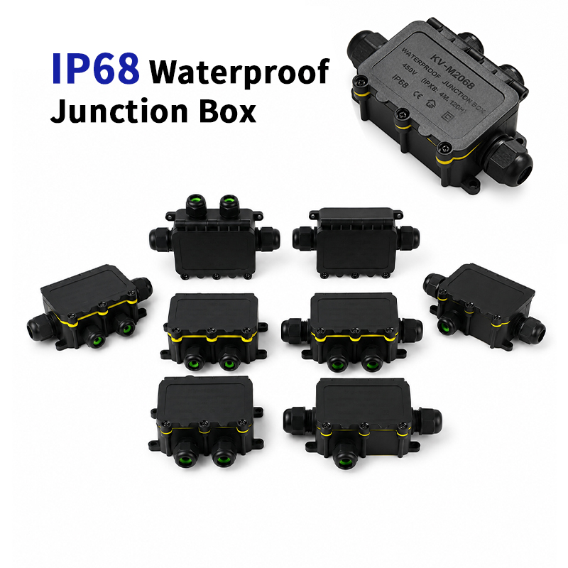 Outdoor Lighting Connectors - IP68 Waterproof Junction Box 2-8 Way