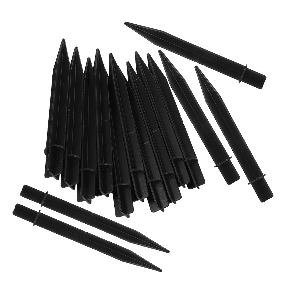 Outdoor Lighting Ground Fixtures - 15Pcs Outdoor Light Stakes Black Plastic