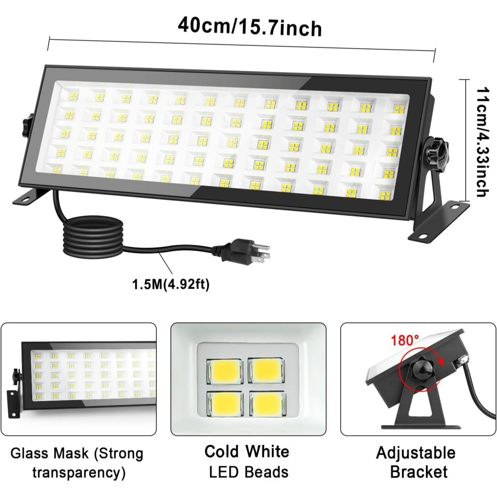 LED Shop Lights, 144W 12000LM  - Outdoor Lighting No Outlet ulasan dan harga