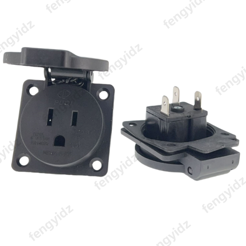 Black 125V 15A 20A IP44 CE Ame - Outdoor Lighting No Outlet ulasan dan harga