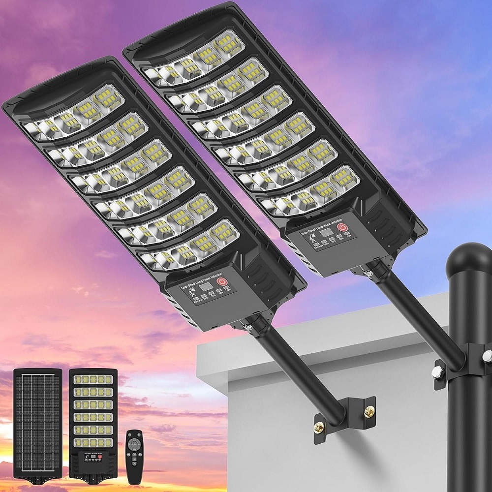 Solar Street Light with Pole M - Outdoor Lighting Dusk To Dawn ulasan dan harga