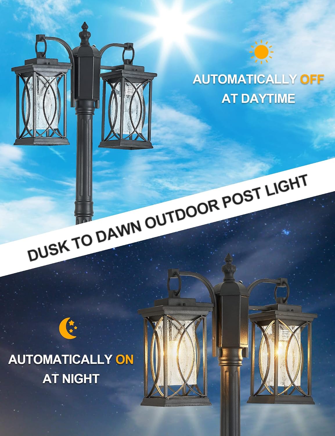 Outdoor Dusk Dawn Lamp Post Mo - Outdoor Lighting No Outlet ulasan dan harga
