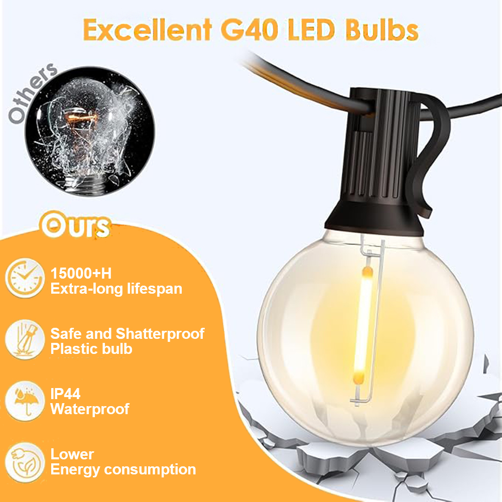 G40 LED Outdoor String Lights  - Outdoor Lighting Connectors ulasan dan harga