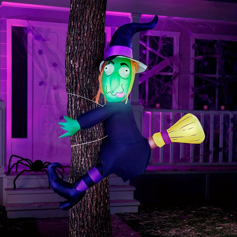 4FT Halloween Inflatable Witch - Outdoor Lighting Effects ulasan dan harga