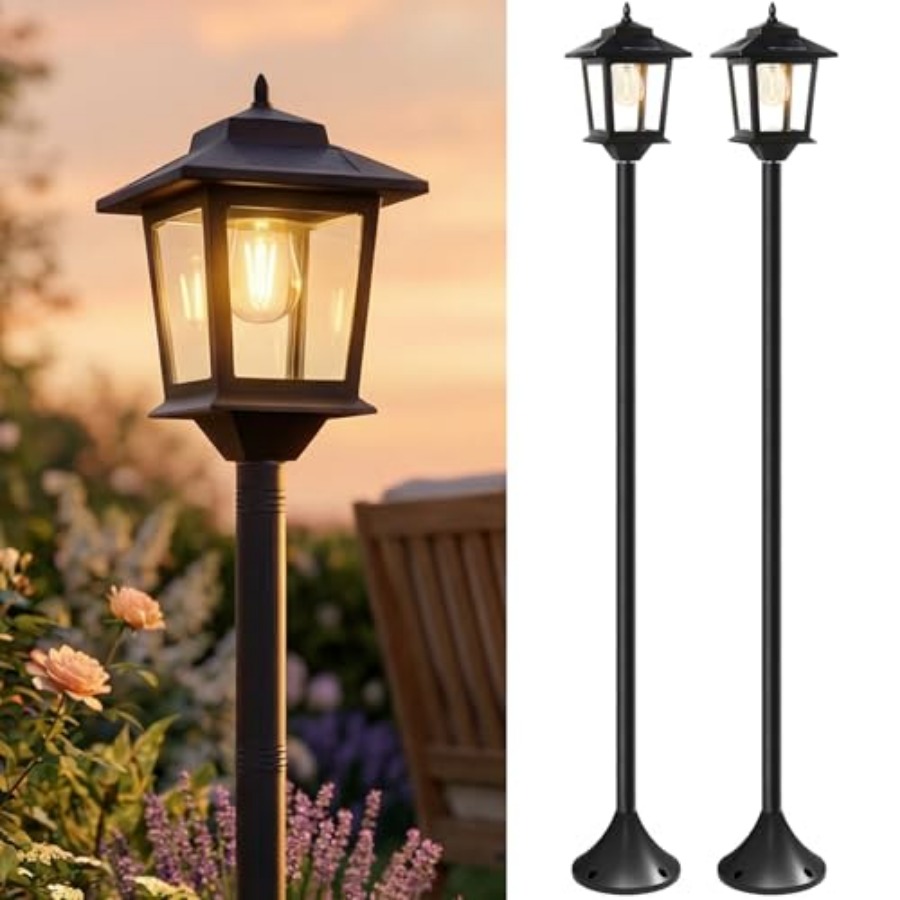 Outdoor Solar Post Lights, 2-P - Outdoor Lighting Dusk To Dawn ulasan dan harga