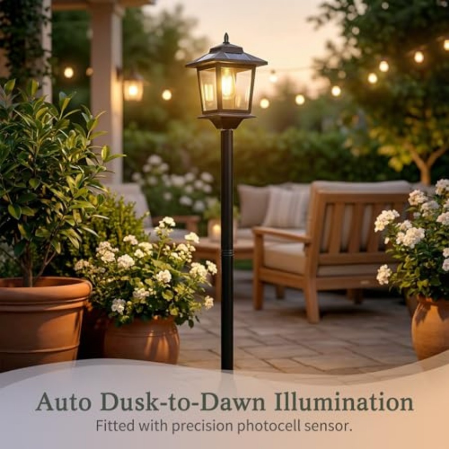 Outdoor Solar Post Lights, 2-P - Outdoor Lighting Dusk To Dawn ulasan dan harga
