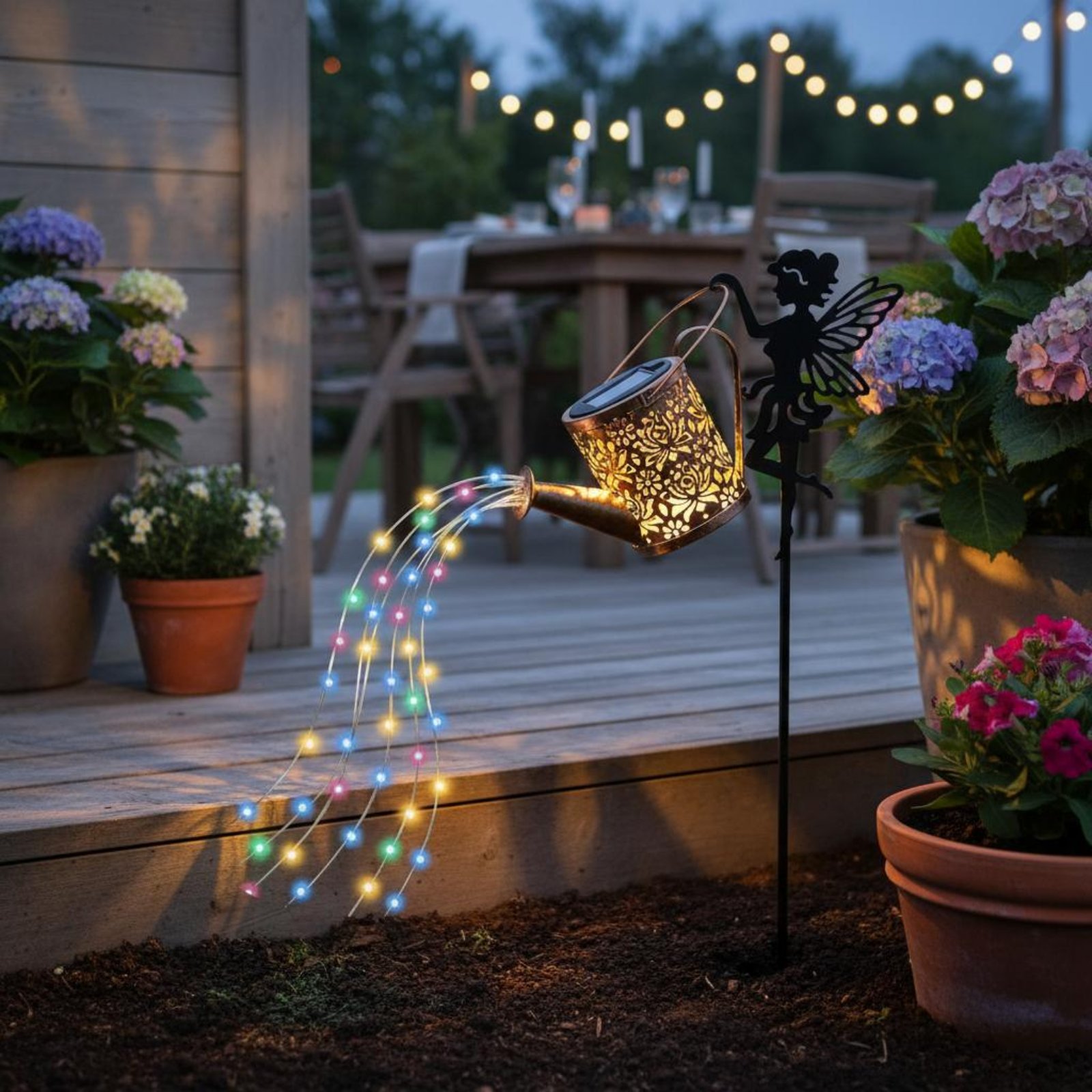 Solar Fairy Watering Can Light - Outdoor Lighting Modern ulasan dan harga
