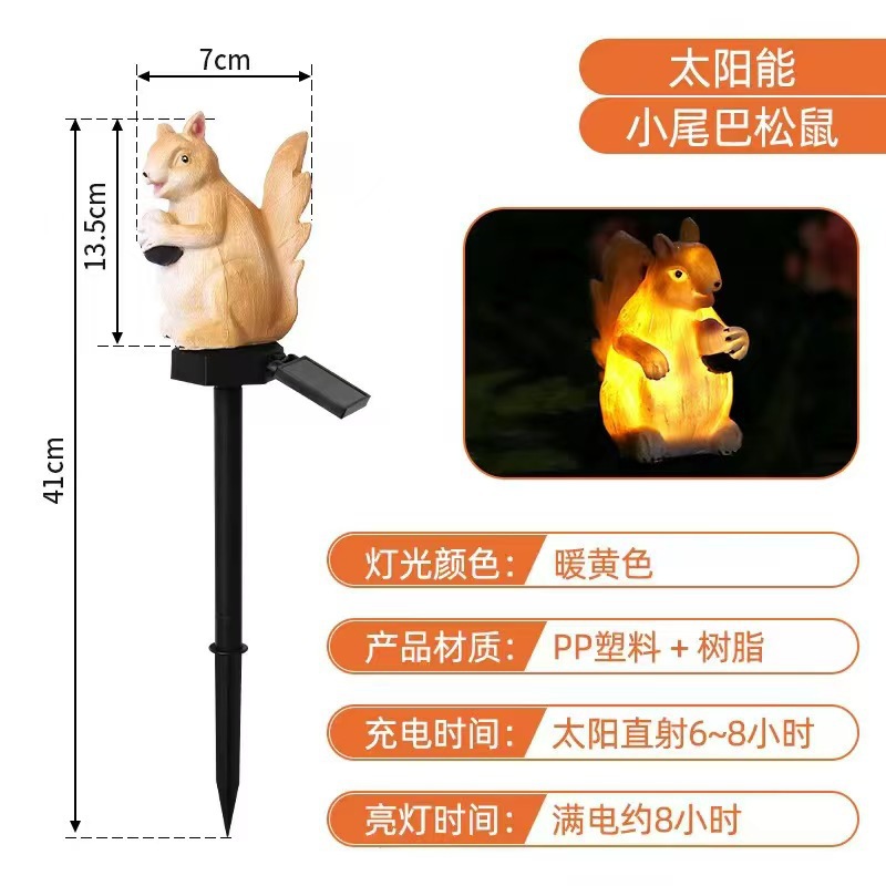 LED Solar Resin Squirrel Groun - Outdoor Lighting Ground Fixtures ulasan dan harga