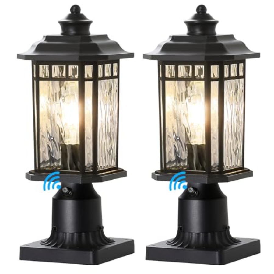 2 Pack Outdoor Post Lights, Du - Outdoor Lighting Dusk To Dawn ulasan dan harga
