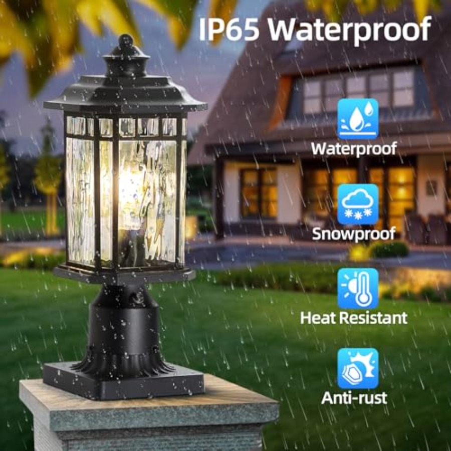 2 Pack Outdoor Post Lights, Du - Outdoor Lighting Dusk To Dawn ulasan dan harga