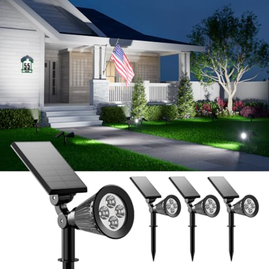 Solar Spotlights Outdoor Water - Outdoor Lighting Waterproof ulasan dan harga