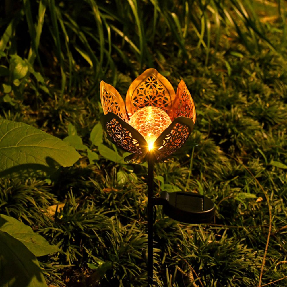 Lotus Shaped Solar Powered Lam - Outdoor Lighting Ground Fixtures ulasan dan harga