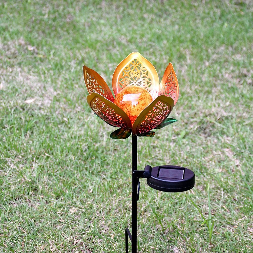 Lotus Shaped Solar Powered Lam - Outdoor Lighting Ground Fixtures ulasan dan harga