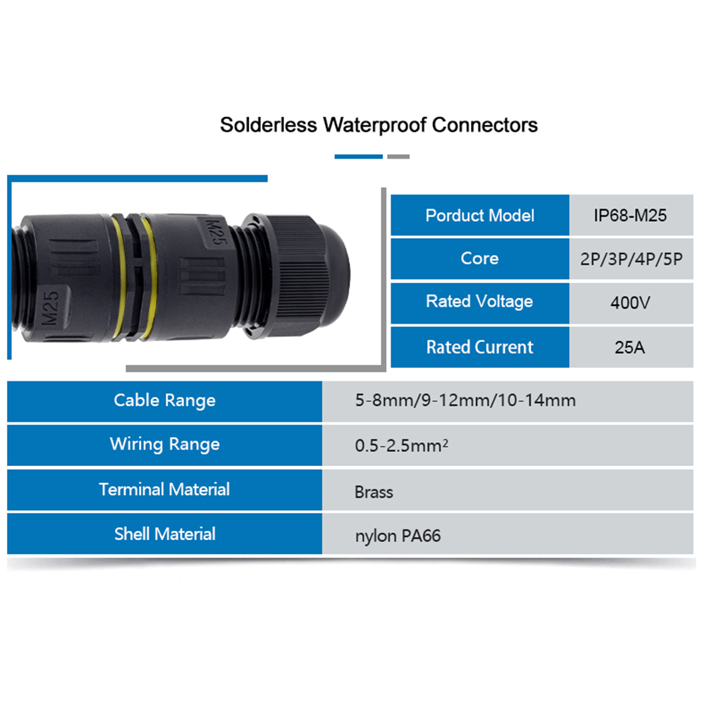 IP68 M25 Cable Connector Outdo - Outdoor Lighting Connectors ulasan dan harga