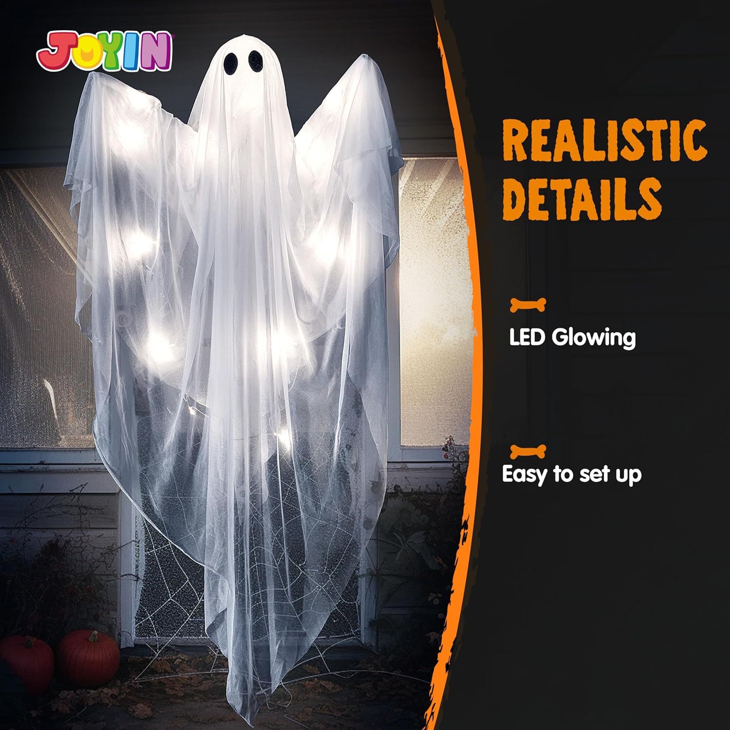 Halloween Hanging Light up Gho - Outdoor Lighting Effects ulasan dan harga