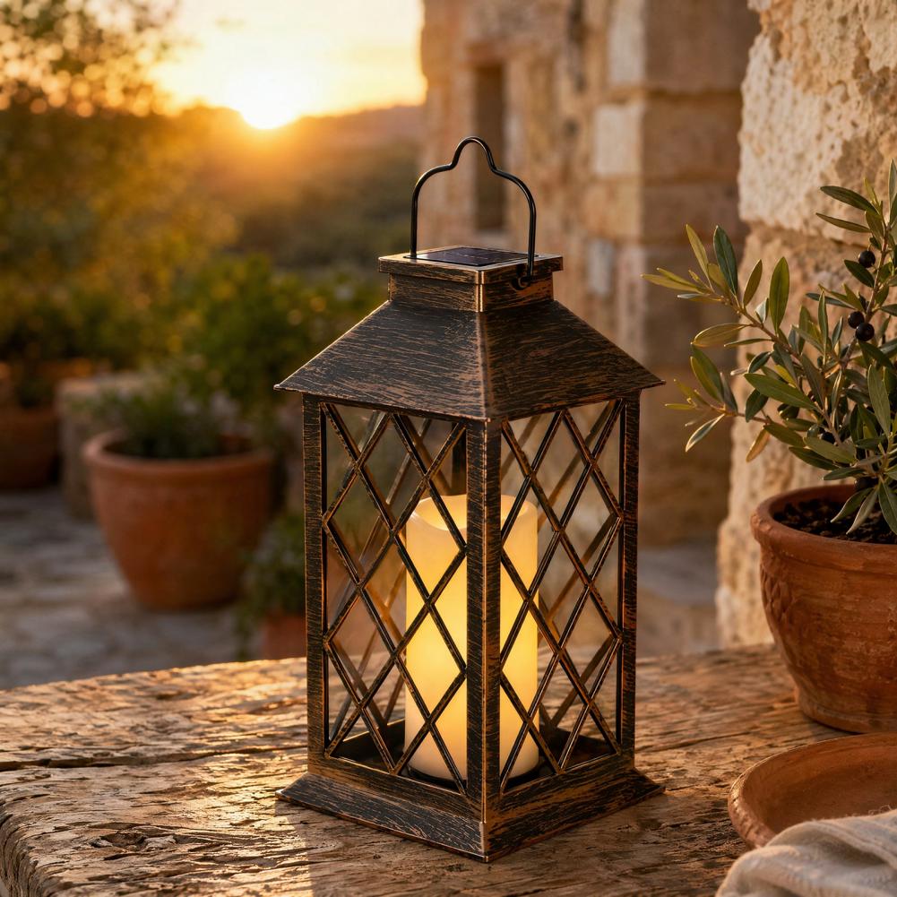 Retro Solar Lantern, Outdoor S - Outdoor Lighting Yard ulasan dan harga