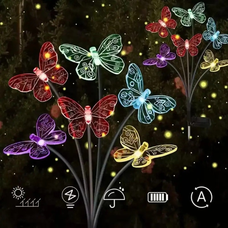 Solar Powered Butterfly Lights - Outdoor Lighting Yard ulasan dan harga