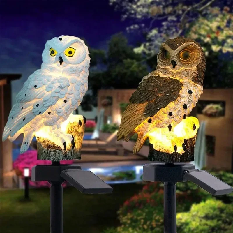 Solar Owl Statue Garden Light  - Outdoor Lighting Yard ulasan dan harga