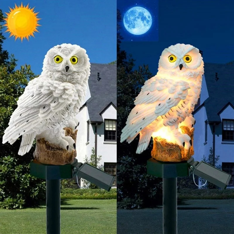 Solar Owl Statue Garden Light  - Outdoor Lighting Yard ulasan dan harga