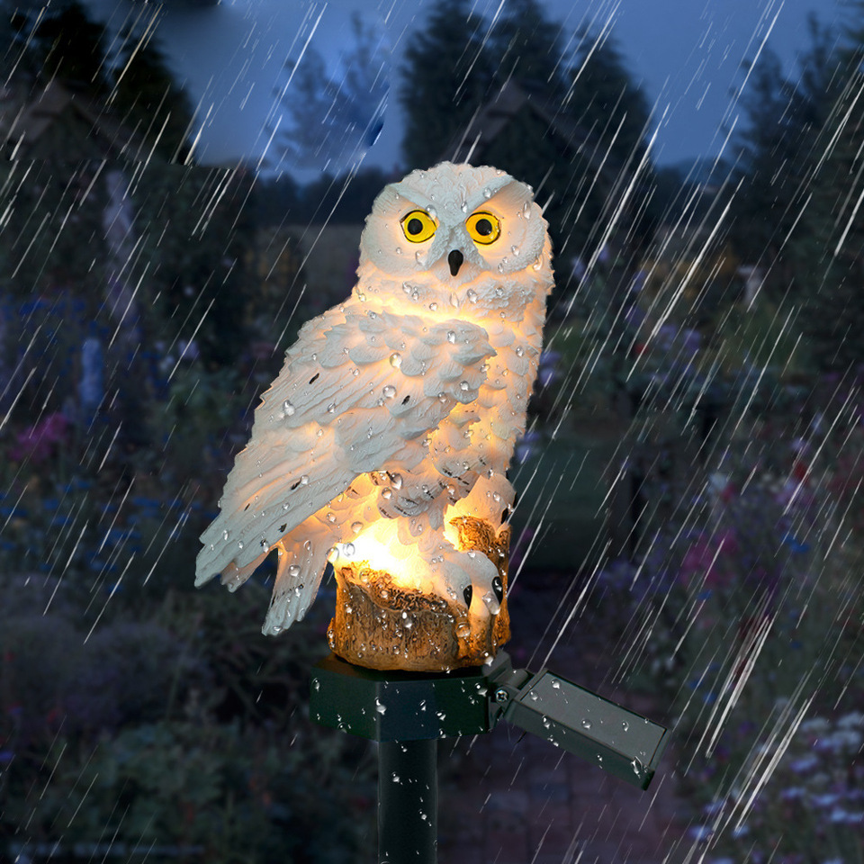 Solar Owl Statue Garden Light  - Outdoor Lighting Yard ulasan dan harga