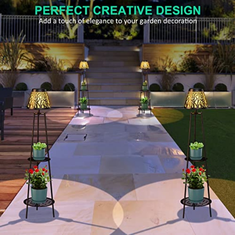2 Pack Outdoor Solar Floor Lam - Outdoor Lighting Waterproof ulasan dan harga