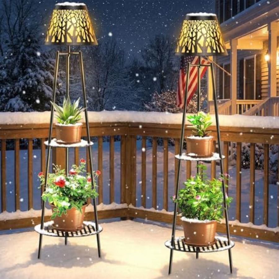 2 Pack Outdoor Solar Floor Lam - Outdoor Lighting Waterproof ulasan dan harga