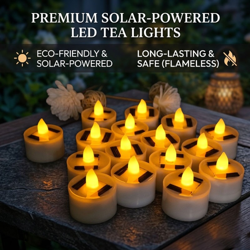 Solar Flameless LED Tea Light  - Outdoor Lighting Dusk To Dawn ulasan dan harga
