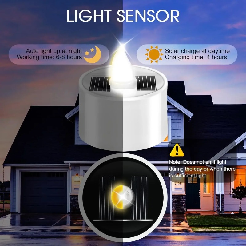 Solar Flameless LED Tea Light  - Outdoor Lighting Dusk To Dawn ulasan dan harga