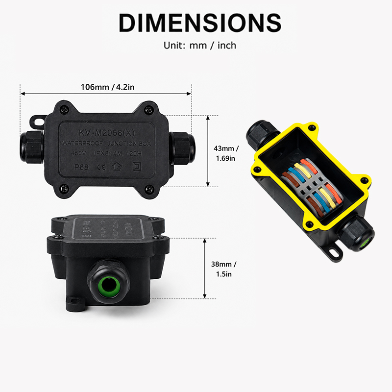 IP68 Waterproof Junction Box 2 - Outdoor Lighting Connectors ulasan dan harga