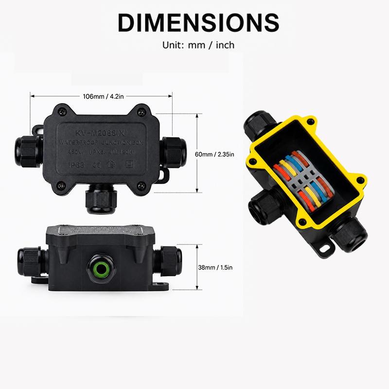 IP68 Waterproof Junction Box 2 - Outdoor Lighting Connectors ulasan dan harga
