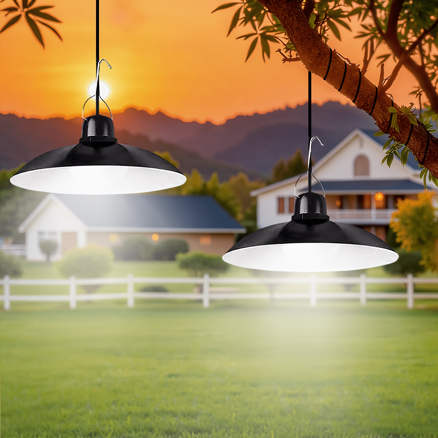 1pc Solar Pendant Light Outdoo - Outdoor Lighting Modern ulasan dan harga