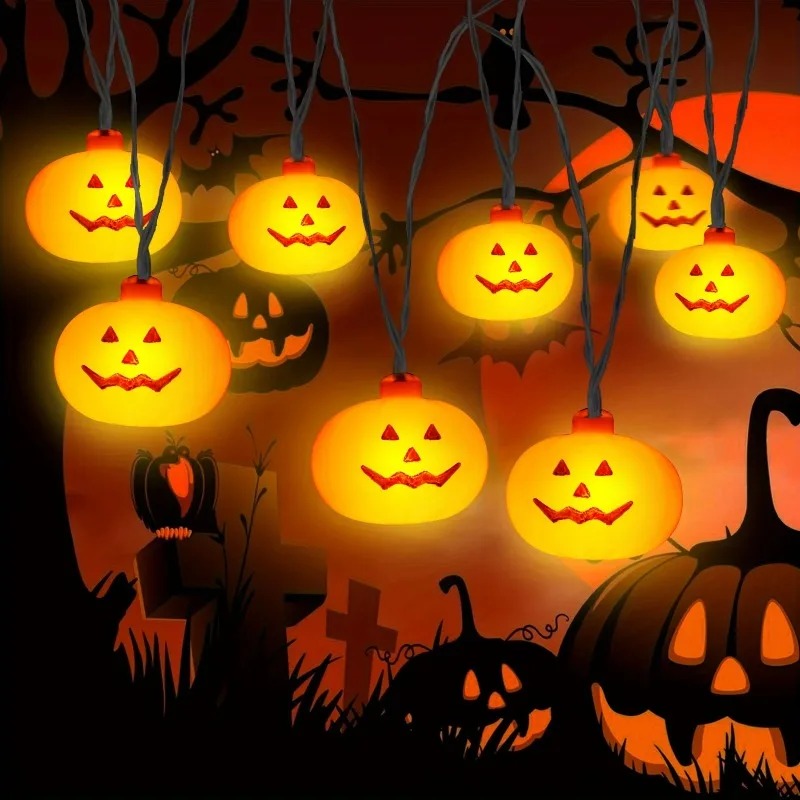 Pumpkin Halloween String Light - Outdoor Lighting Halloween ulasan dan harga