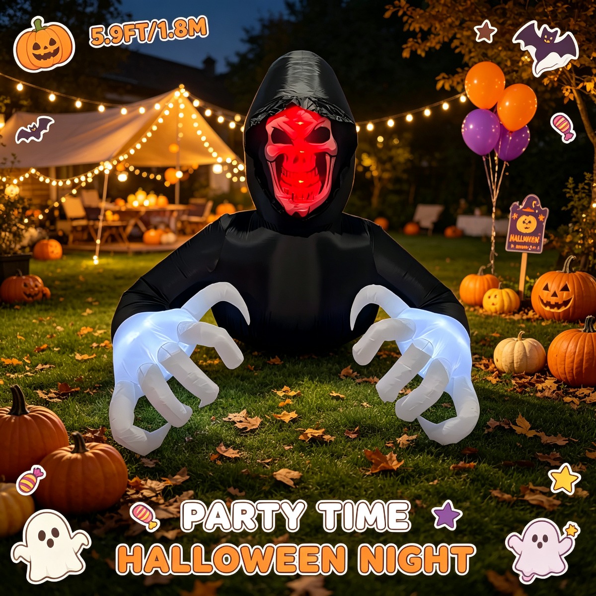 Halloween Light Up Groundbreak - Outdoor Lighting Halloween ulasan dan harga