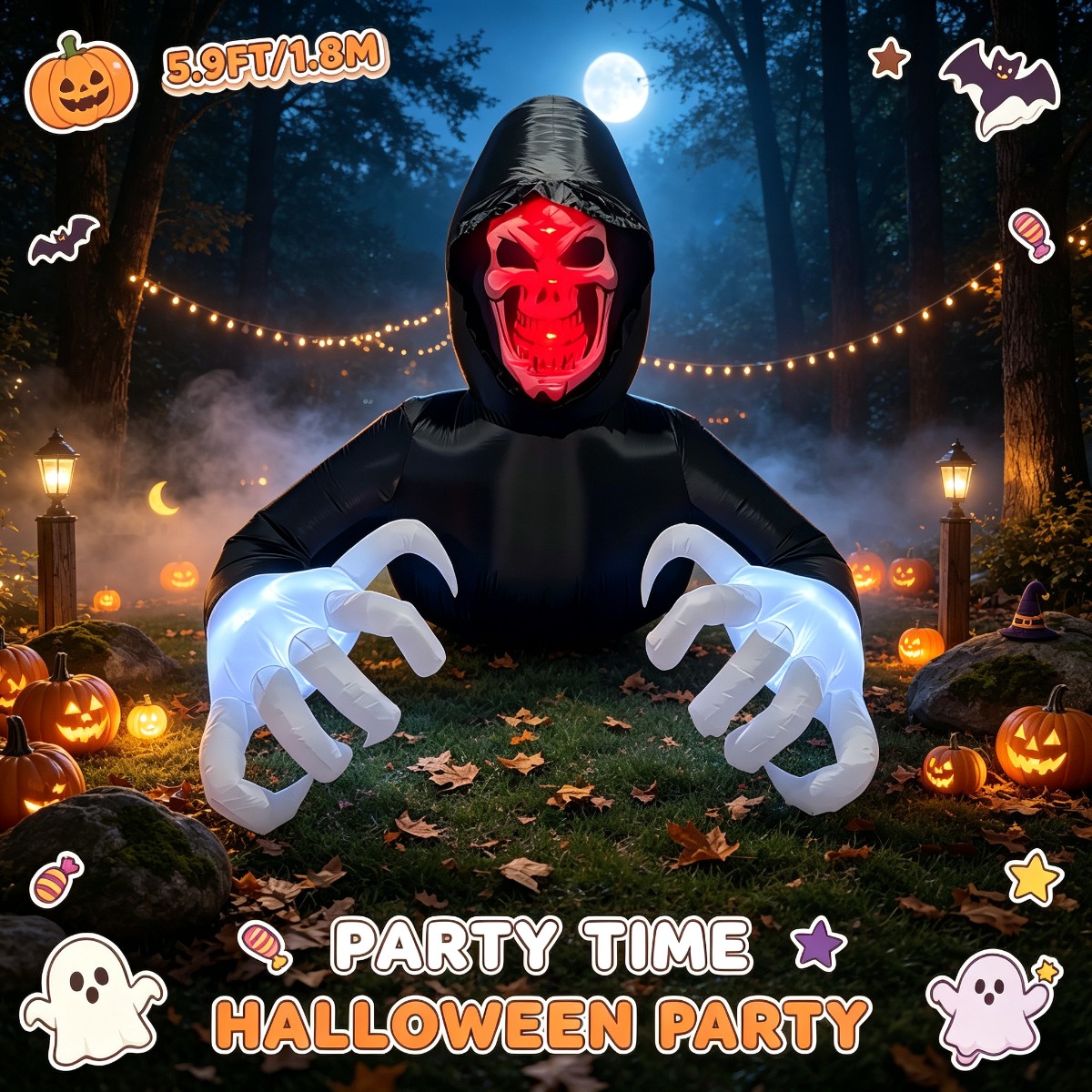 Halloween Light Up Groundbreak - Outdoor Lighting Halloween ulasan dan harga