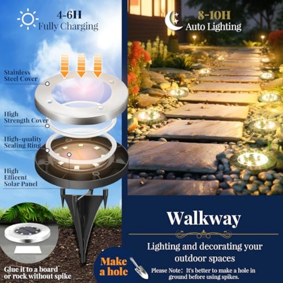 Solar Ground Lights Solar Ligh - Outdoor Lighting Yard ulasan dan harga