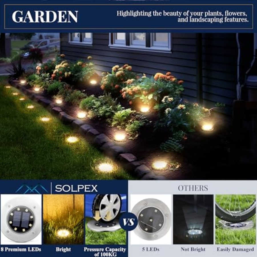 Solar Ground Lights Solar Ligh - Outdoor Lighting Yard ulasan dan harga