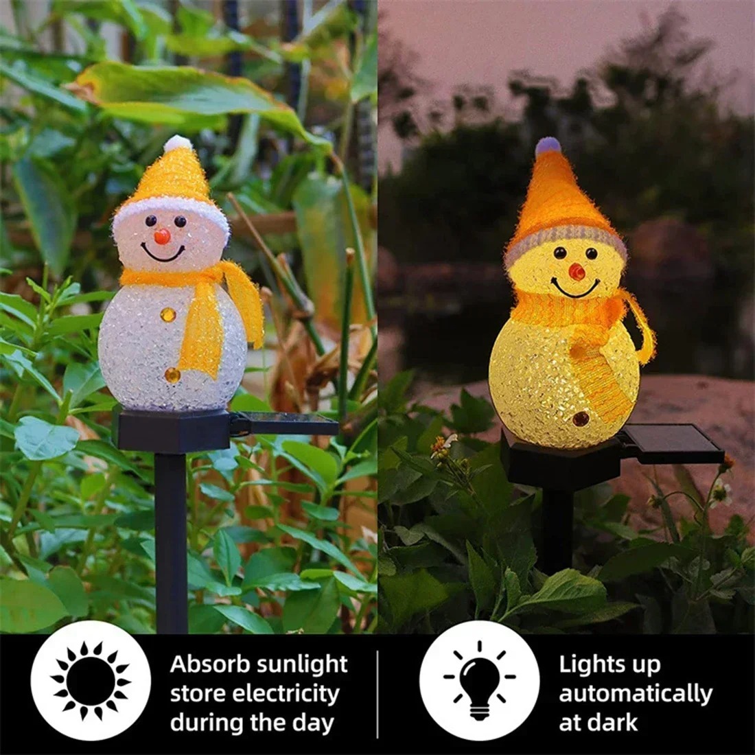 Christmas Snowman Solar Garden - Outdoor Lighting Yard ulasan dan harga