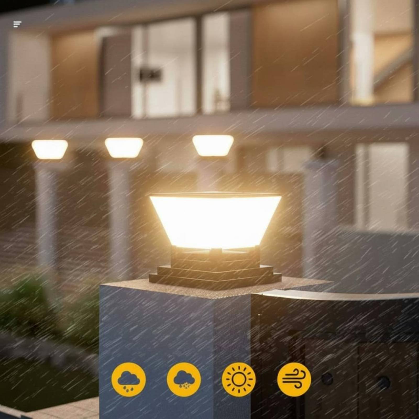 Solar Post Light Water Resista - Outdoor Lighting Modern ulasan dan harga